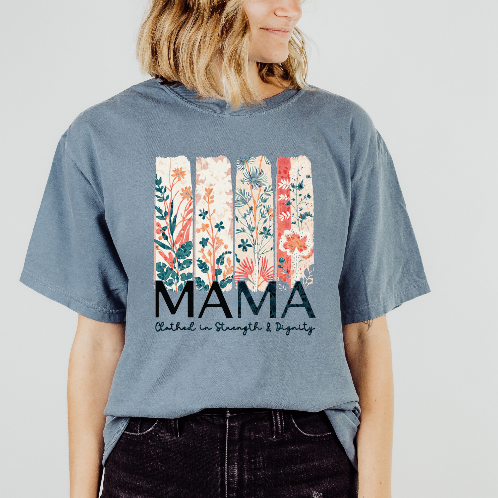 Scripted Pearl - Wholesale Screen Printed T-Shirt - Women's - Proverbs 31 Mama Comfort Color Christian Mother's Day Tshirt14
