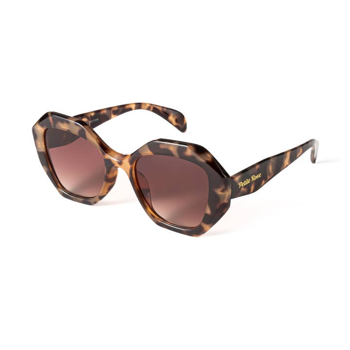 Creative Group - Wholesale Sunglasses - Women's - Pack of 12: Unique Angular Hexagon Bold Oval Petite Rose Wholesale Sunglasses