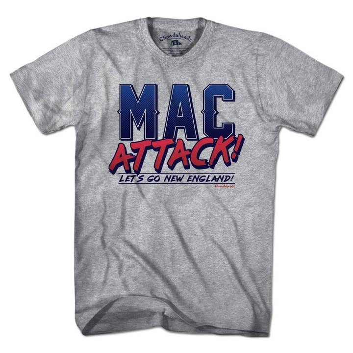 Mac Attack New England T-Shirt for wholesale by Chowdaheadz