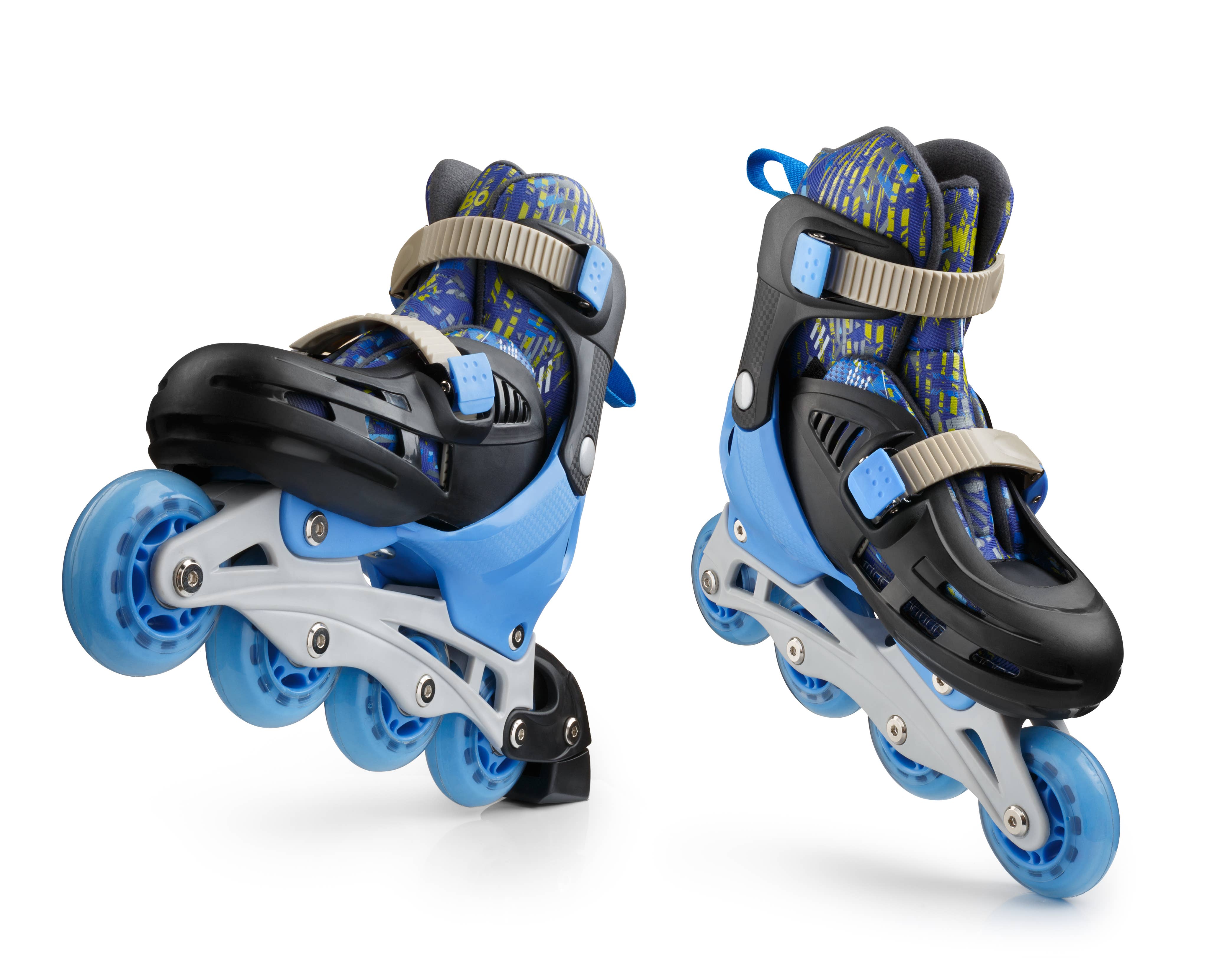 New Bounce - Wholesale Sporting Accessories - Adjustable Inline Roller Skates, 4 Wheel - Blue3