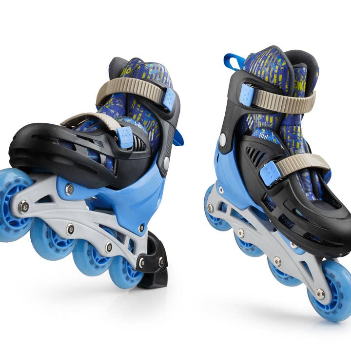 New Bounce - Wholesale Sportieve accessoires - Verstelbare inline rolschaatsen met 4 wielen - blauw3