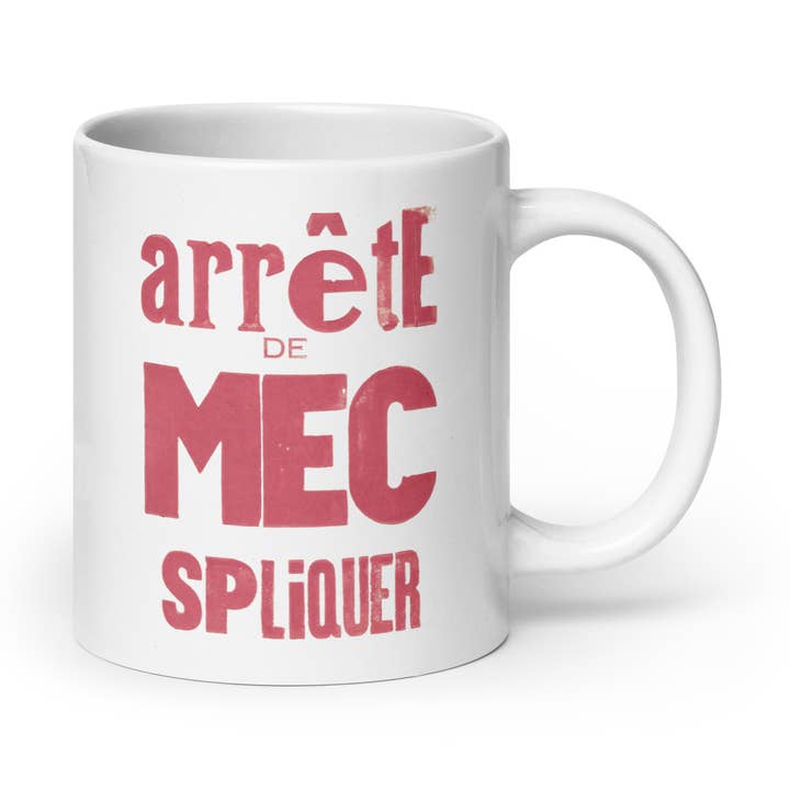 Tazza Smetti di Mansplainare per la vendita all'ingrosso da parte di La fabrique de MOTS MAGIQUES