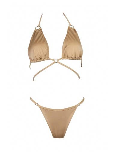 FollowMe Beachwear - Venta al por mayor Parte inferior de bañador - Mujer - CREMA BRILLANTE BRASILEÑA CINDY
