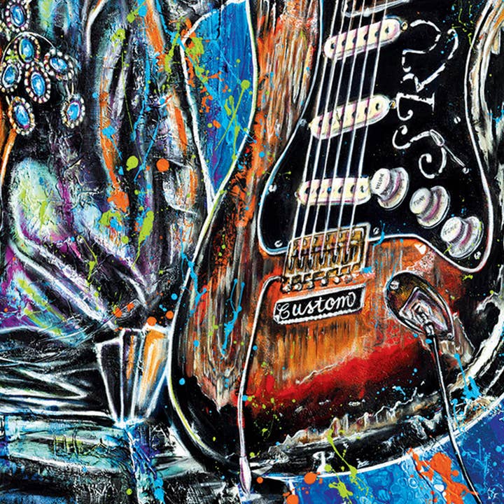 Point Blank Art & Design - Wholesale Art Print - Stevie Ray Vaughan Art Print 12 x 18"