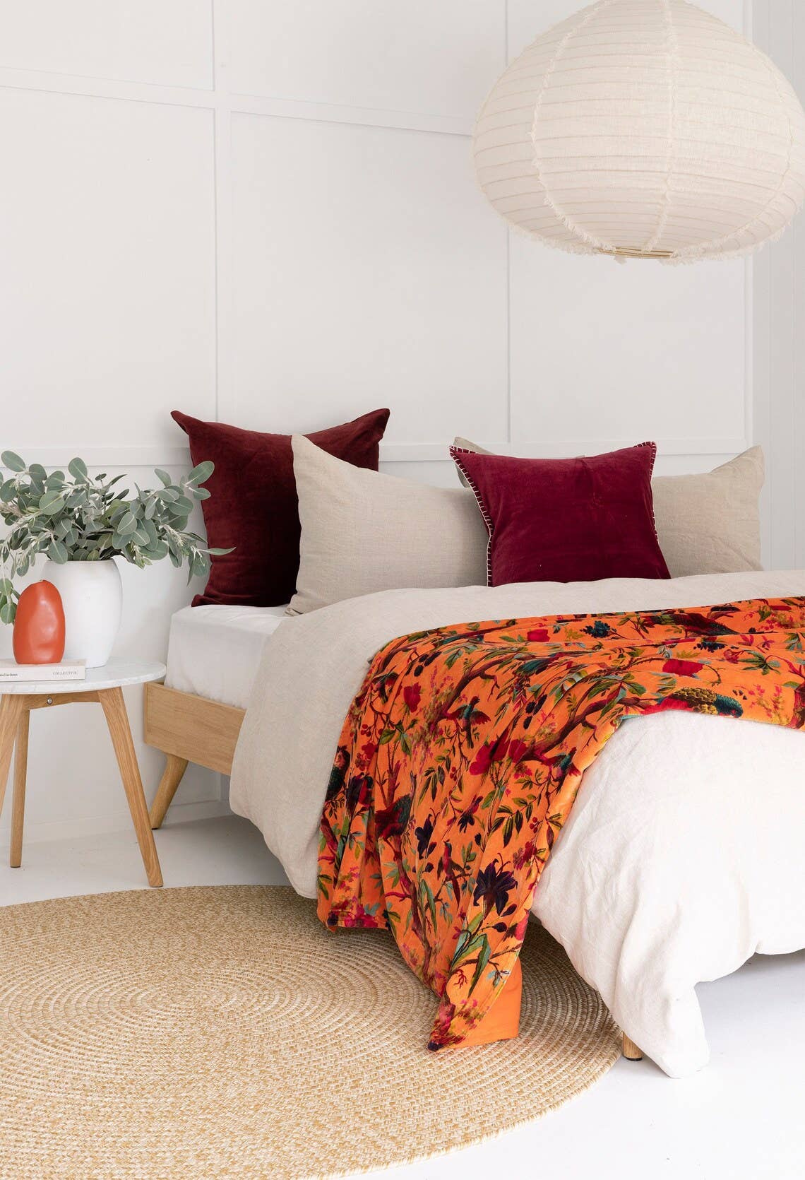 Linen Connections - Wholesale Throw blanket - Mexican Painter Velvet Throw - Orange