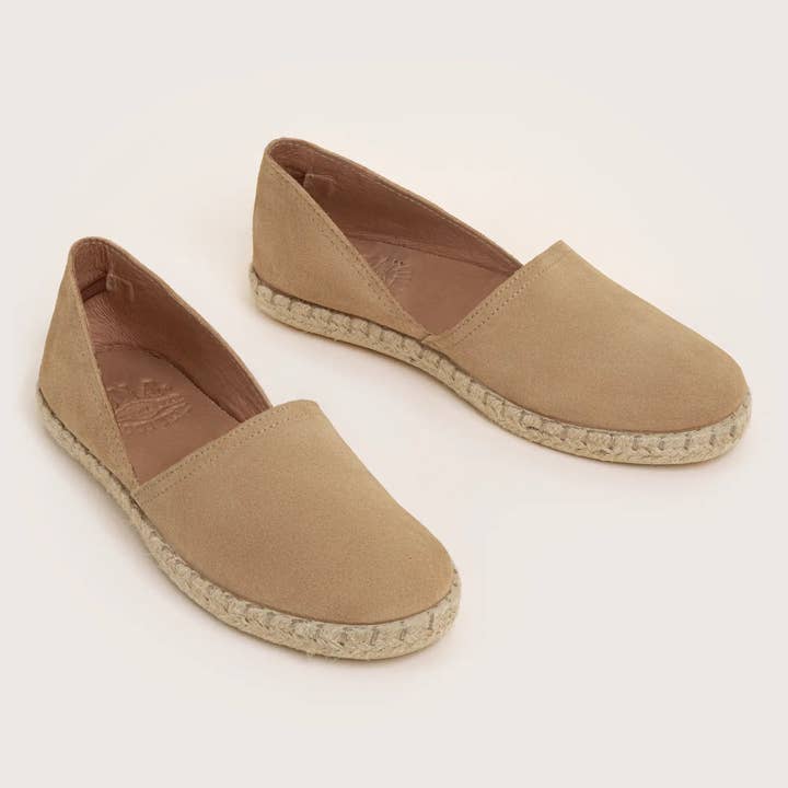 Cresent Suede Espadrille - Taupe for wholesale by DNA Footwear