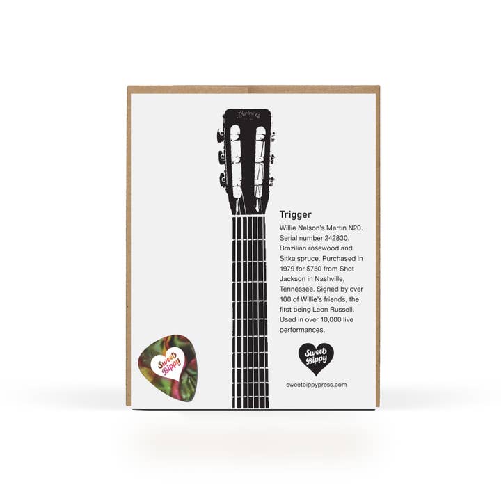 Sweet Bippy Press - Wholesale Everyday Greeting Card - Famous Guitar Series — Trigger Greeting Card2