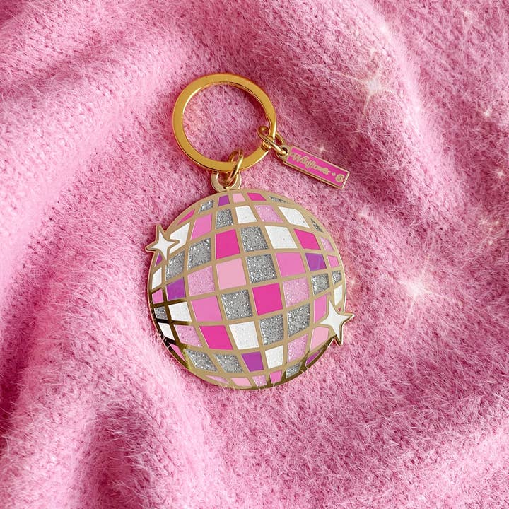 Wildflower + Co. - Wholesale Keychain - Women's - Disco Ball Enamel Keychain