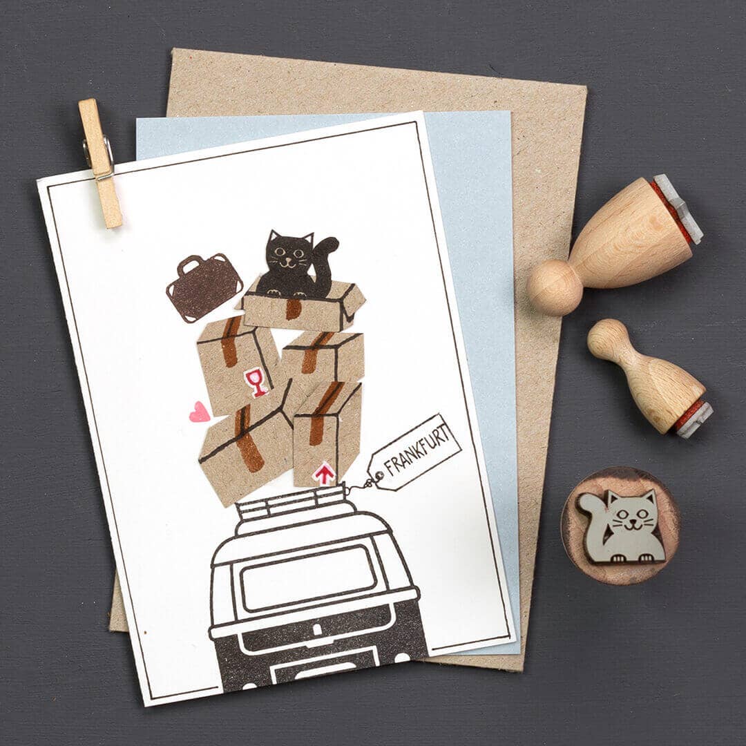 Perlenfischer - Wholesale Rubber/Decorative Stamp - 12x Stamp | Small Cat3