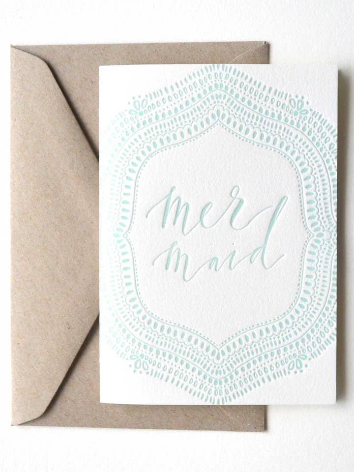 Sjöjungfru hälsningskort för wholesale av THE LITTLE PRESS