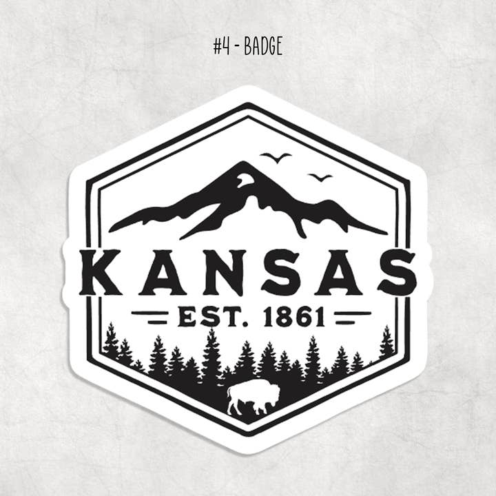 Expression Design Co - Wholesale Sticker - Kansas Stickers4