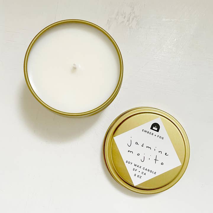 Ember + Fog - Wholesale Travel Candles - Jasmine Mojito - 5 oz Soy Candle (Pack of 3)0