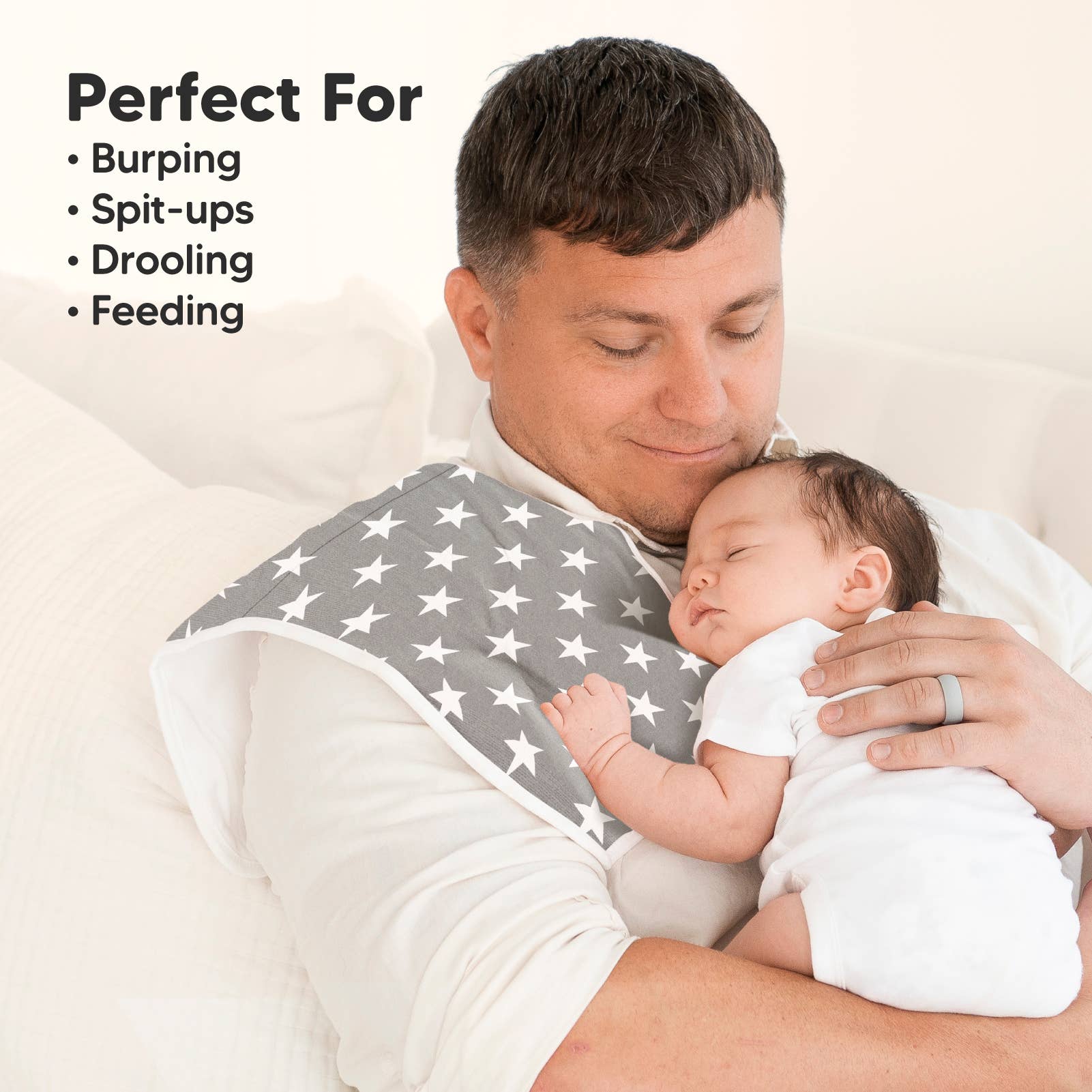 Grijze landschappen KeaBabies 5-pack Urban spuugdoeken voor groothandel op Faire4