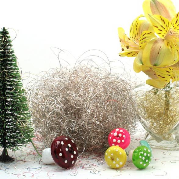 Meyer Imports - Wholesale Craft Supplies - Silver - Curly German Lametta - 216-50345