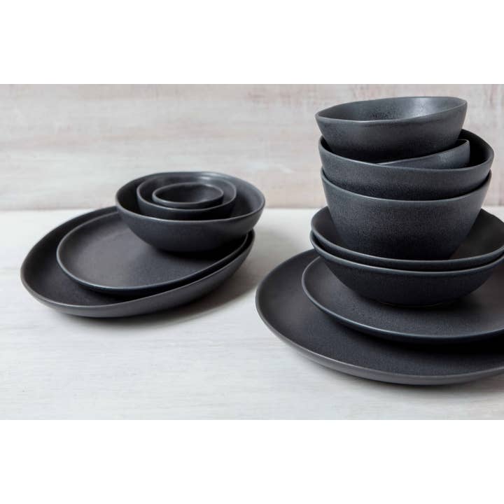 Muller - Wholesale Serve Bowl - Mesapiu Miro Basalt Rectangular Dish 29.5 cm