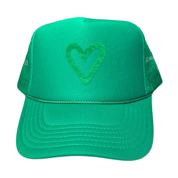 TOT Trucker - Heart - (Green on Green) for wholesale by Littlebrightbird