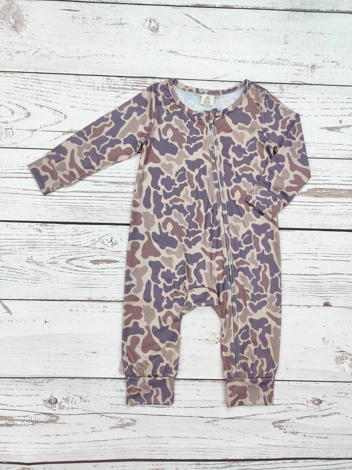 sassy kids palace - Wholesale Sleepsuit - Baby - Baby Boy Camouflage Print Zippy Sleeper
