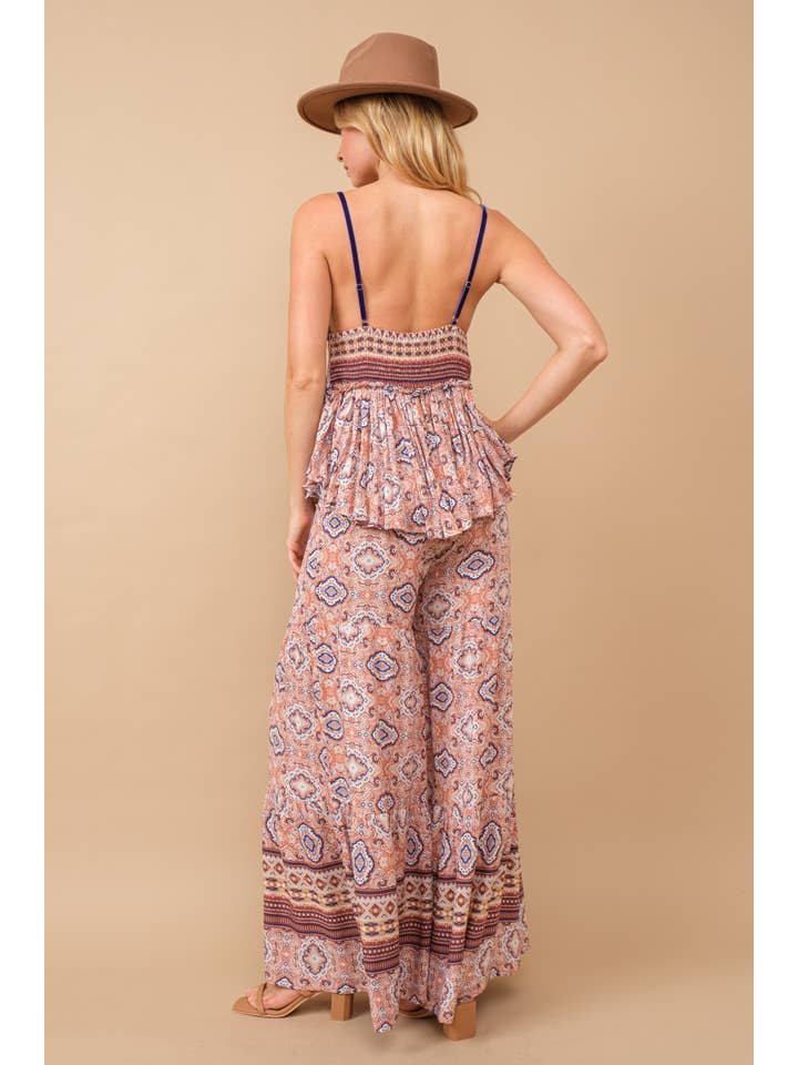 Blue B - Vendita all'ingrosso Canotta - Donna - 34417T - Canotta in velluto con stampa etnica in rayon increspato3