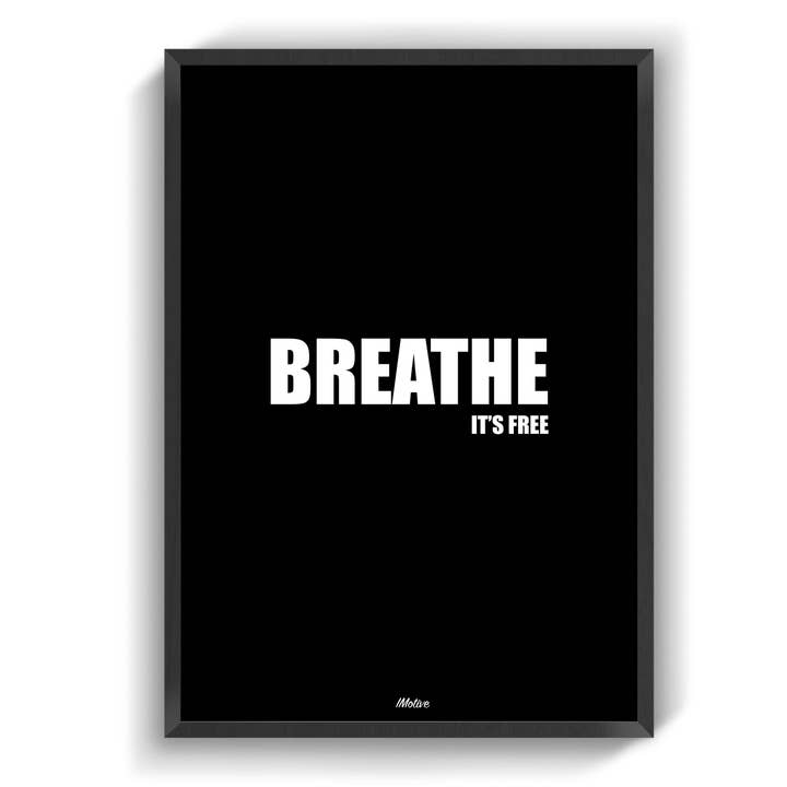 Póster «Breathe» con diseño minimalista para venta al por mayor de IMotive