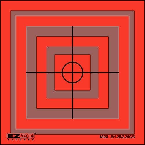 EZ2C Targets - Wholesale Sporting Accessories - 25 EZ2C Mini Shooting Targets Bright Fluorescent Self-Adhesive 3.5"x3.5" (25 count)19