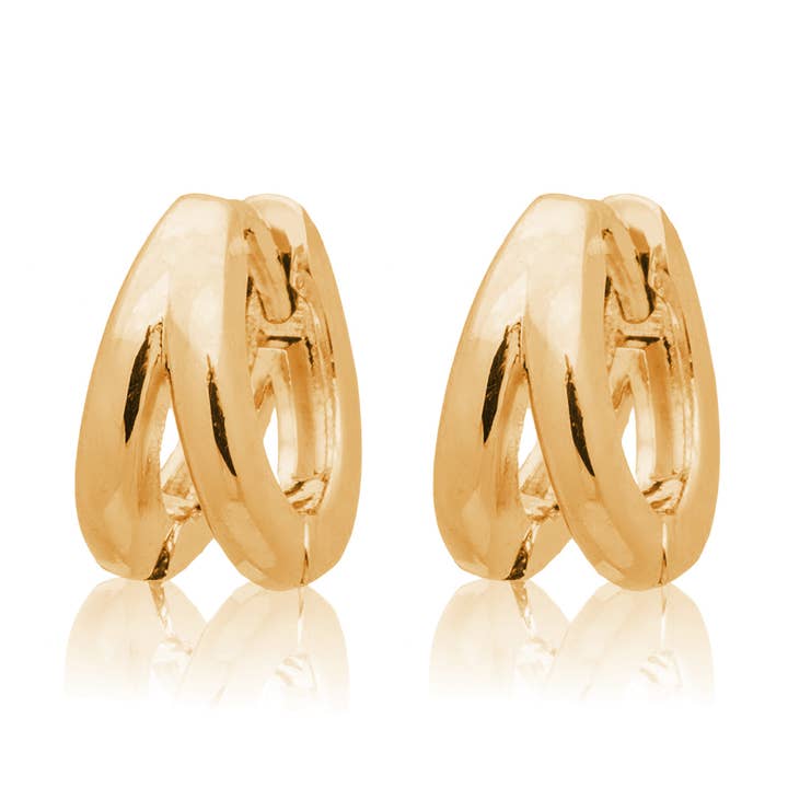 Créoles Huggies Plain pour la vente par Cool and Interesting