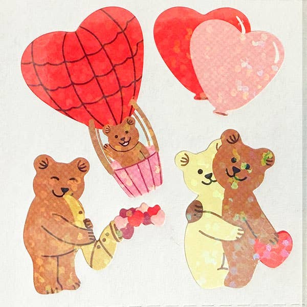 Sticker Garden - Wholesale Sticker - Kids & Baby - Speckled Love is in the Air Bears Stickers Valentine 20261