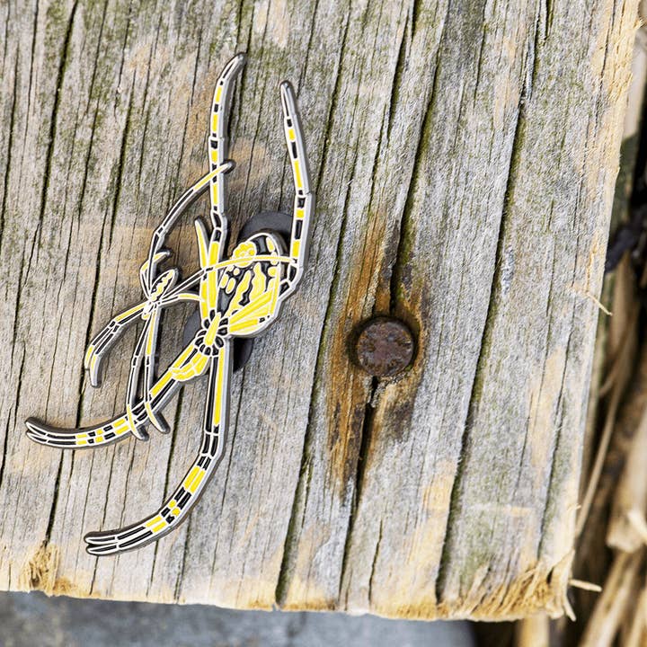 The Deadly Dance Spider Pair Pin for wholesale by The Roving House