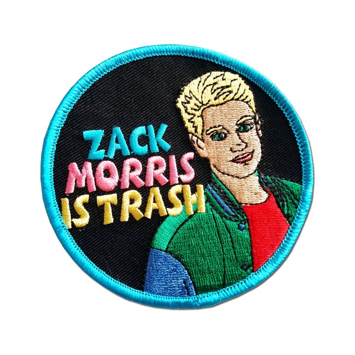 HelloSailorTees - Wholesale Patch - Zack Morris Is Trash Iron on Saved by The Bell Patch