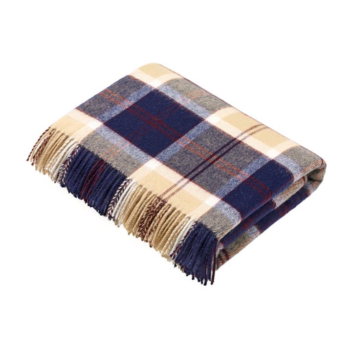 Bronte Moon - Wholesale Throw Blanket - Tartan Plaid - Merino Lambswool Throw Blankets - Made in UK2