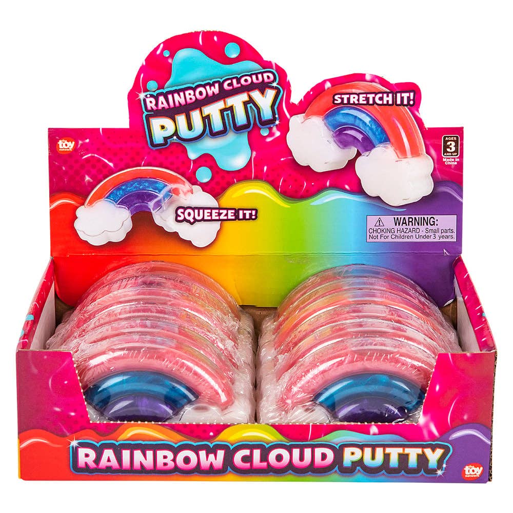 La Luna Bella - Toys - Wholesale Putty/Slime - Kids - 4.25" RAINBOW CLOUD PUTTY LLB Slime & Putty3