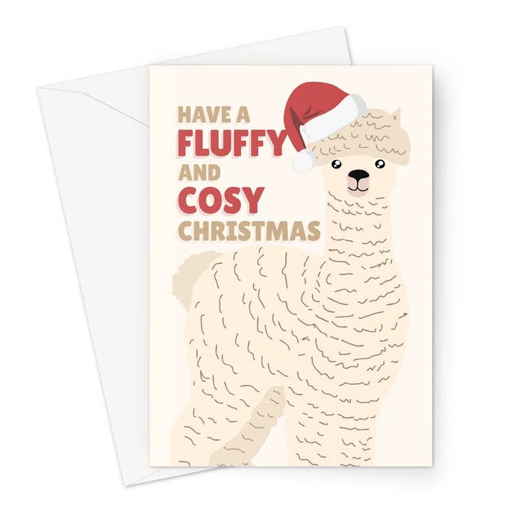 Have a Fluffy and Cosy Christmas Alpaca Llama Cute Animal for wholesale by The New Aesthetic