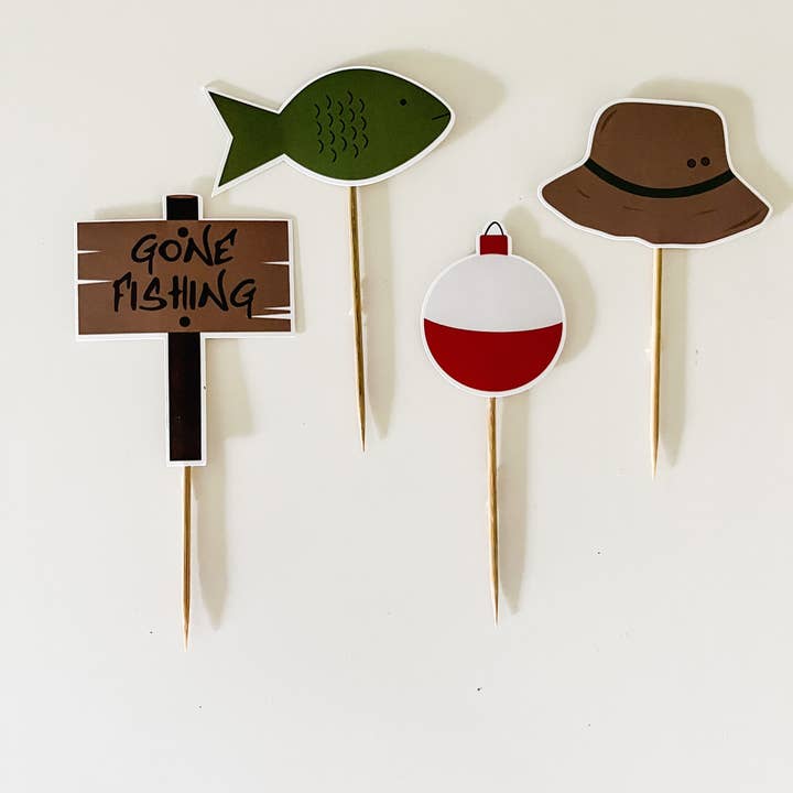 Josi James - Wholesale Cake/Cupcake Topper - Fishing Cupcake Toppers