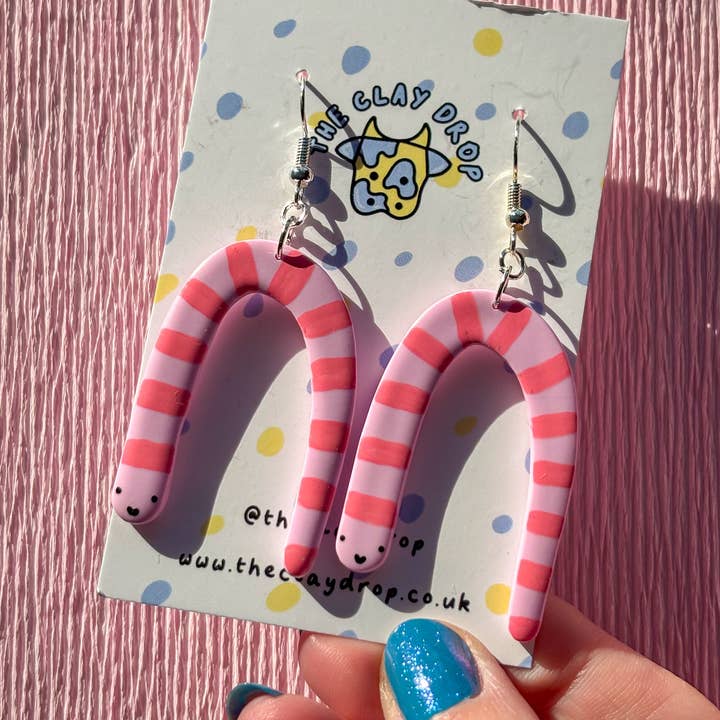 Snakey Worms - Yellow & Cerise for wholesale by The Clay Drop