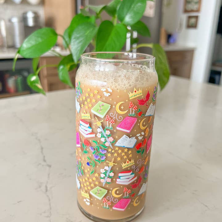 Hart and Flora Shop - Wholesale Drinking Glass/Cup - 20oz Fantasy Book Glass3