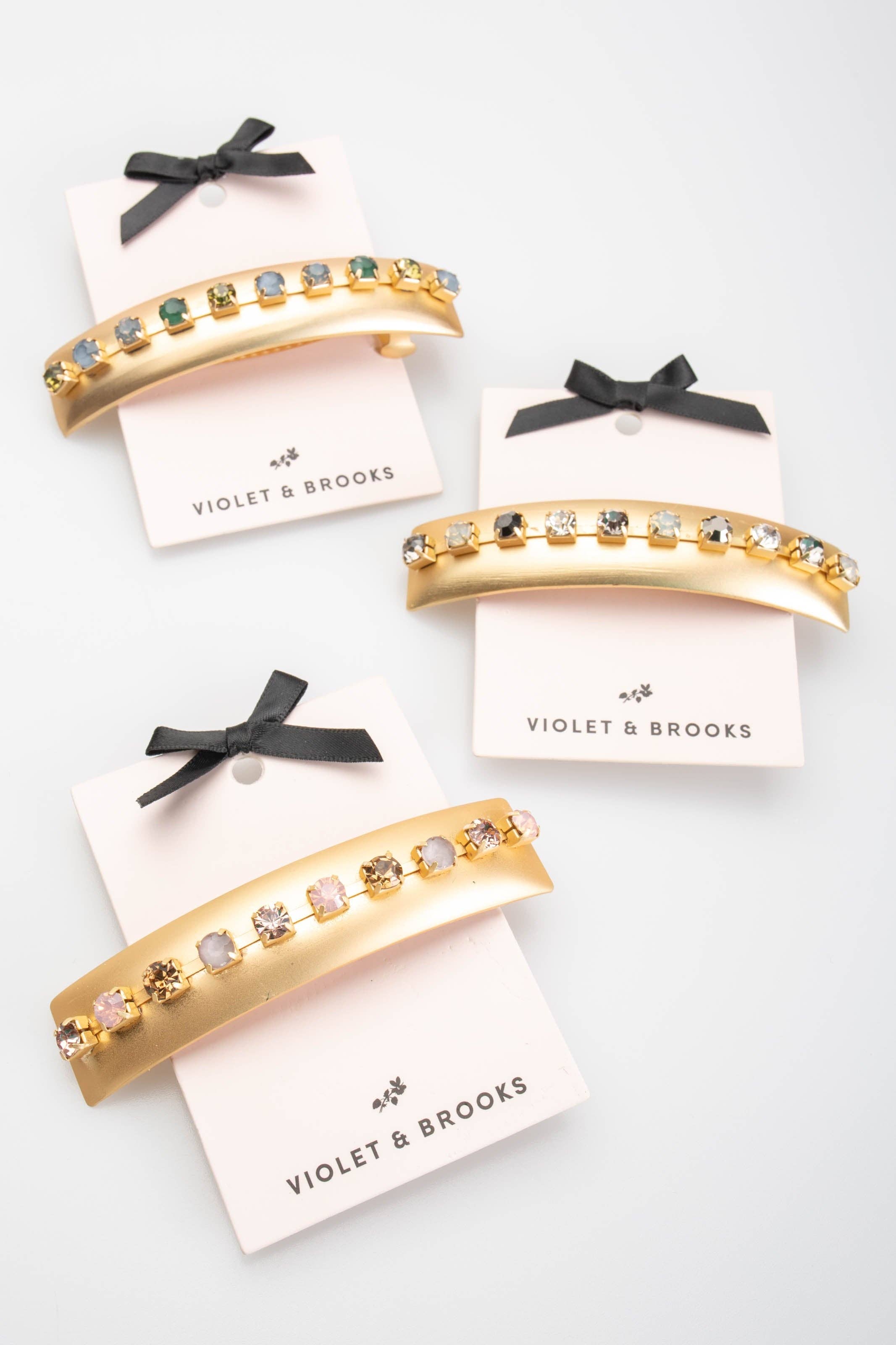 Violet & Brooks - Venta al por mayor Pasador para el pelo - Mujer - Broche de cristal Camille1