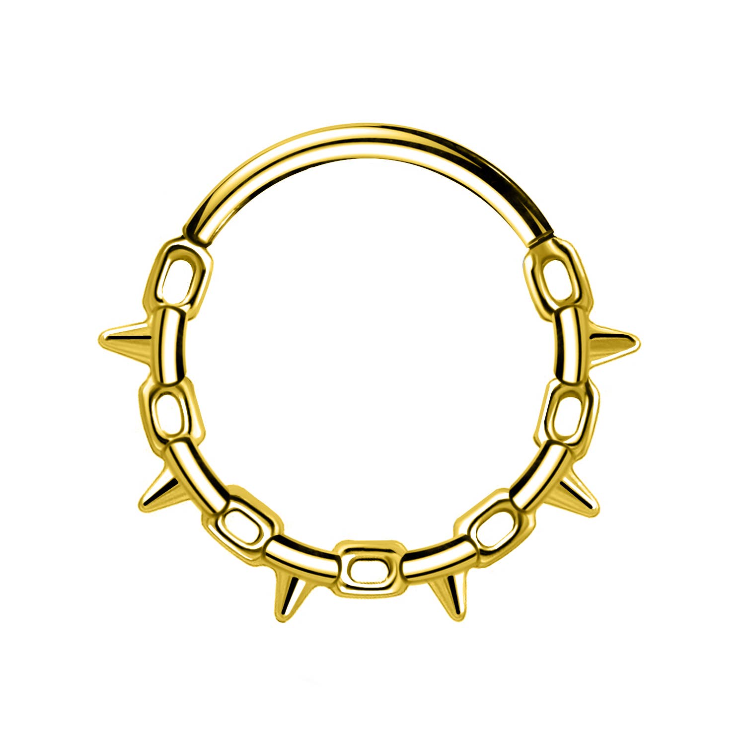 Awaken - Wholesale Single Earring - Triangle and Chain Clicker Hoop Piercing0