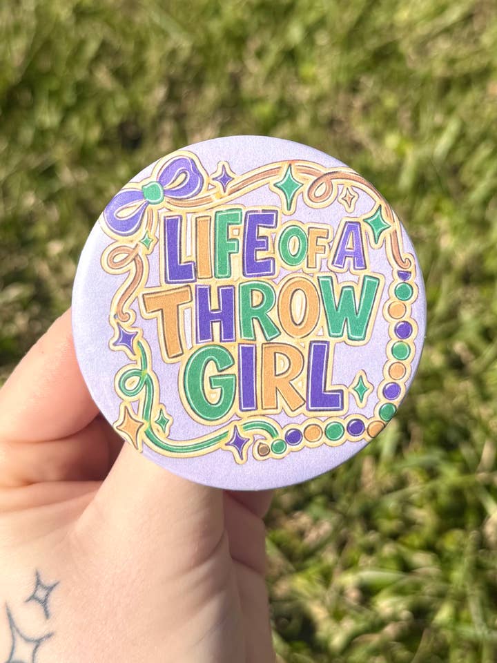 Mardi Gras Vie d'une Fille de Lancer Bouton pour la vente par La Luna Belle LLC