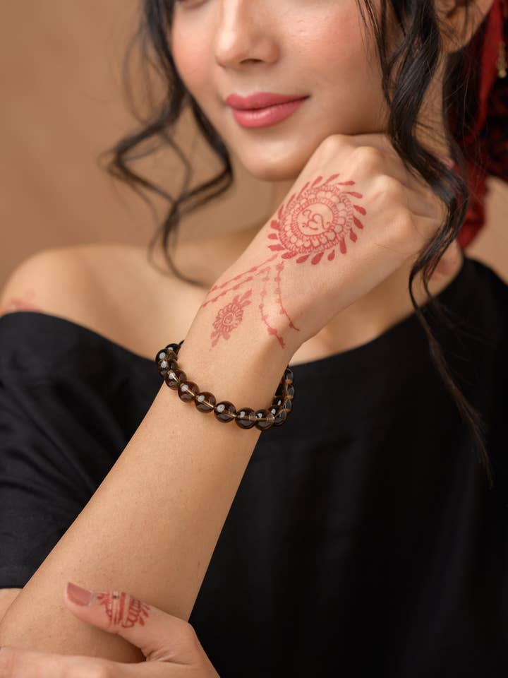 Smoky Quartz Bead Bracelet for wholesale by Henna Shoppe