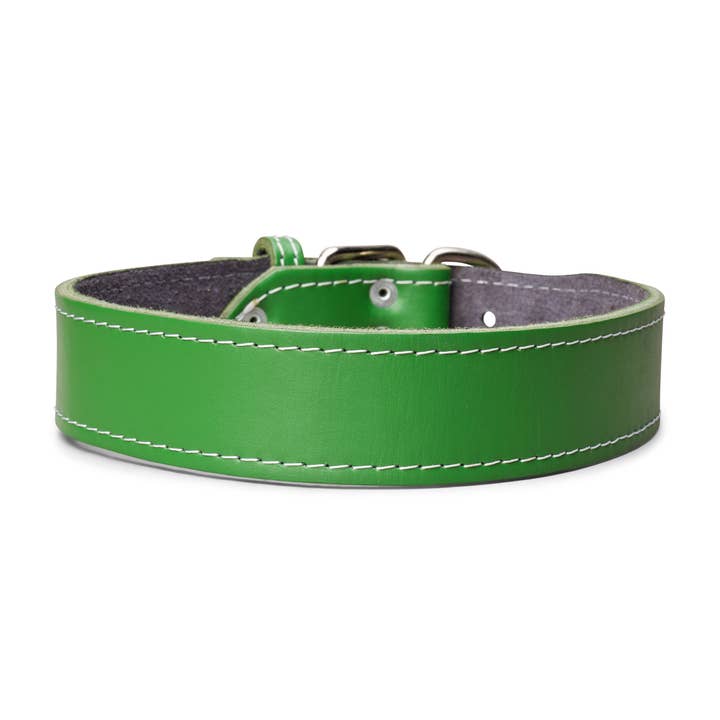 TOP DOG BRAND INC - Wholesale Pet Collar - Dog - 1 3/4 Inch Wide Plain Leather Collars10