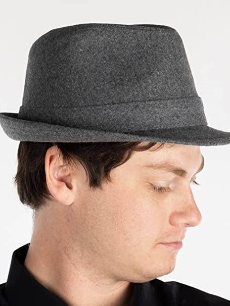Men's Wool Fedora - Light Grey for wholesale by Funky Junque