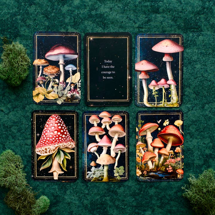 Red Wheel/Weiser LLC - Wholesale Tarot Cards - Mushrooms: Daily Doses of Wisdom (36 Gilt-Edged Mini Cards)3