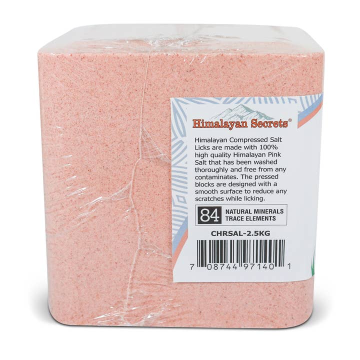 Himalayan Secrets - Vente Compléments alimentaires – hors chat et chien - Sel roche comprimé de l'Himalaya Animal Lèche 2,5 KG