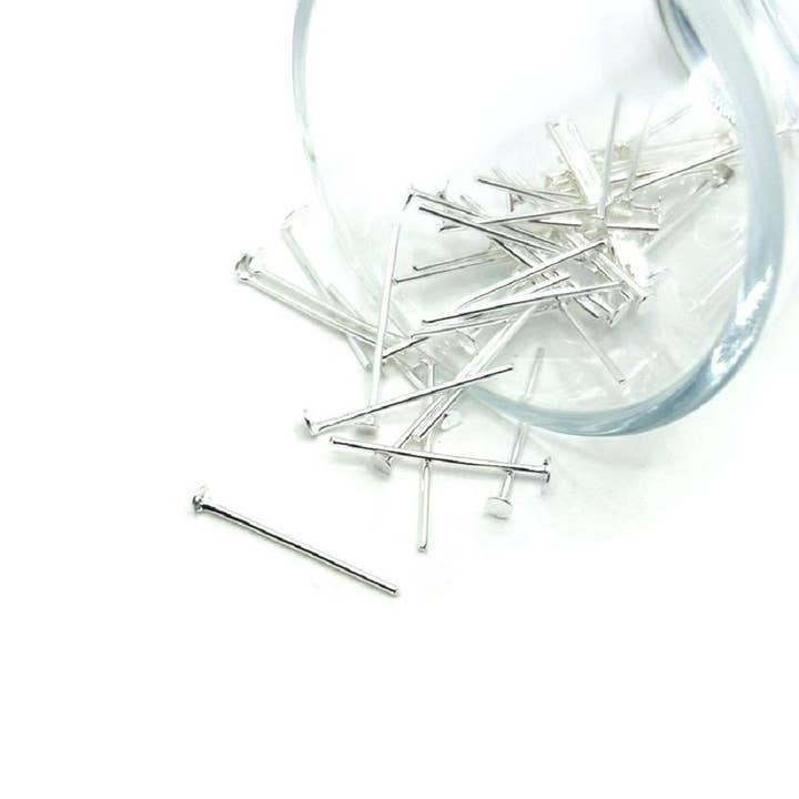 Guerrilla Charm - Wholesale Craft supplies - 20mm, 20g, Silver Plated Head Pins