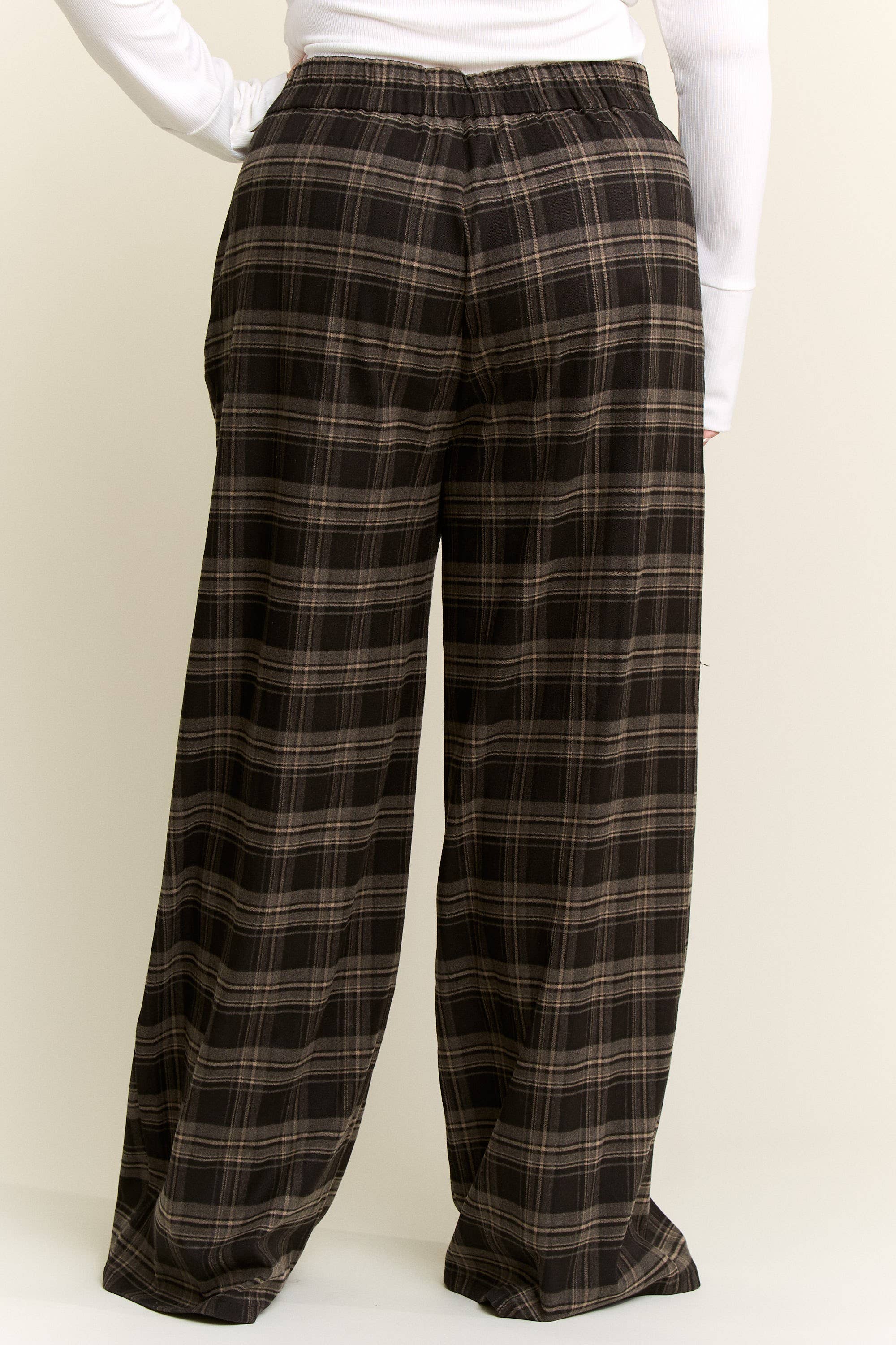 JADE BY JANE - Wholesale Pants - Women's - PLUS SIZE PLAID WIDE LEG SOFT DRESS PANTS4