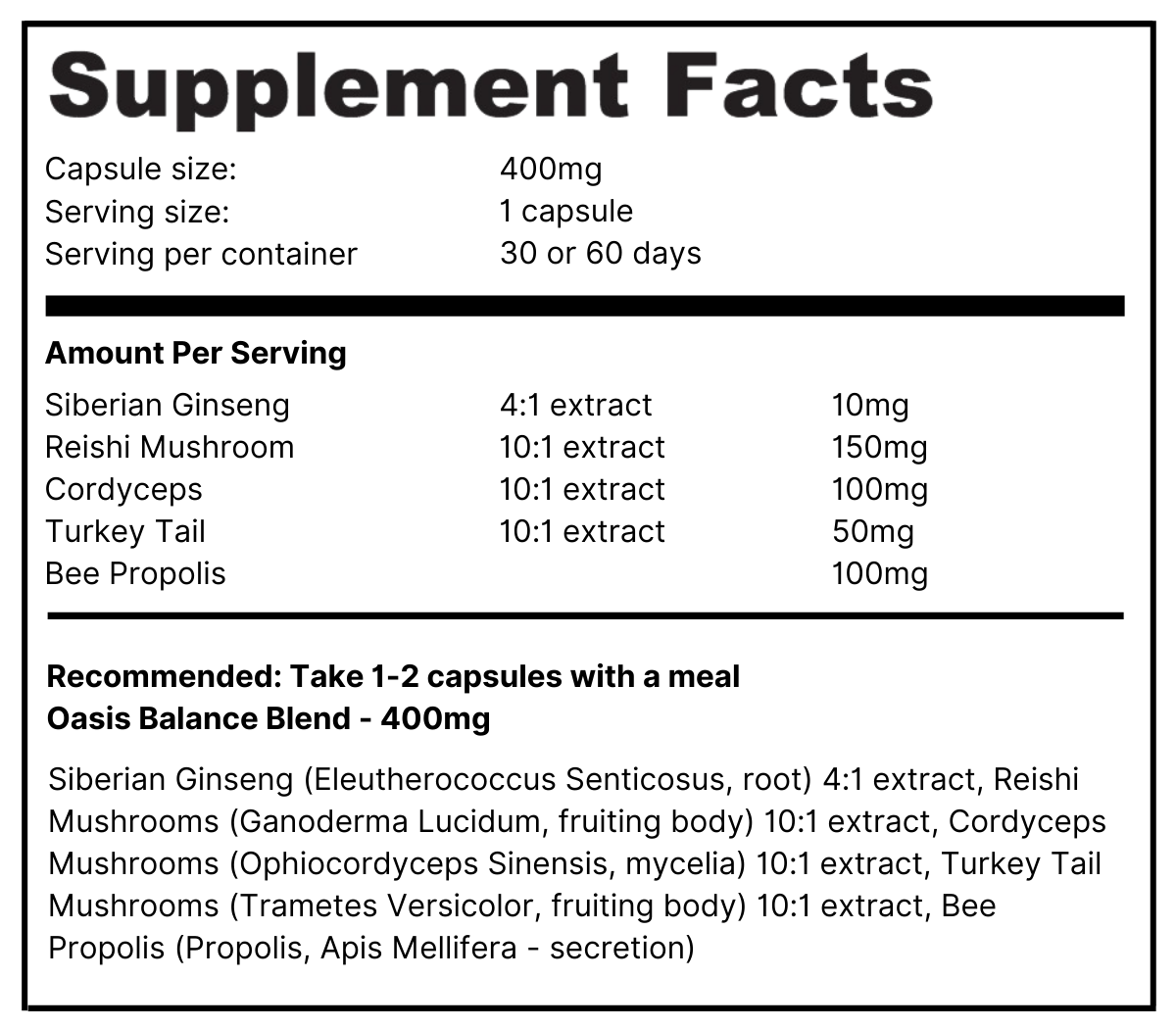 Oasis Adaptogens - Wholesale Oral Supplement/Vitamin - Oasis Balance - Blowout2
