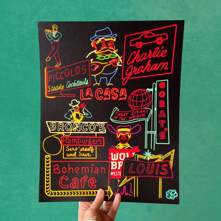 Stampa di Insegne al Neon di Omaha per la vendita all'ingrosso da parte di Mistie Eyed Designs