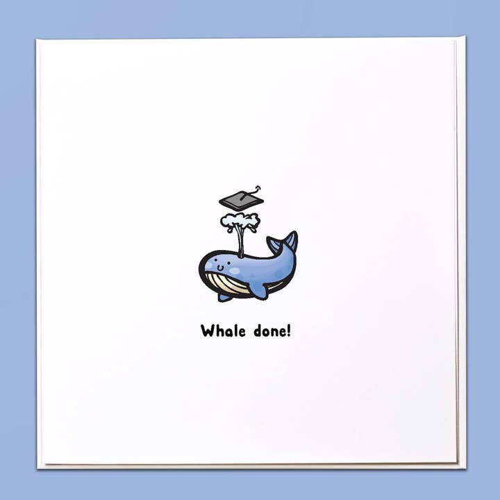 Baleine faite ! Carte de vœux pour la vente par The Crafty Giraffe