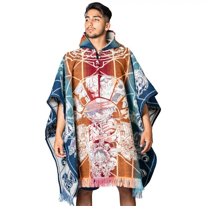 Poncho Unisexe Alpaga Anime One Piece Luffy Mugiwara pour la vente par EcuadorStores