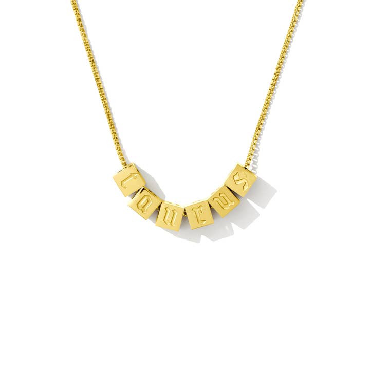 COLLANA A SCATOLA - ZODIACO TAURUS per la vendita all'ingrosso da parte di teal market