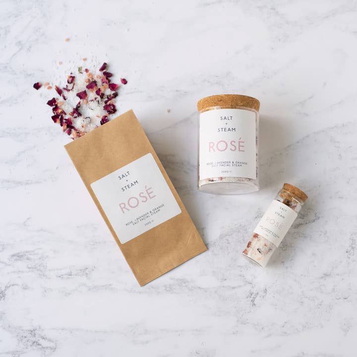 Salt + Steam – wholesale Facial steam – Rosé - Rose, Lavender & Orange Facial Steam 50g & 200g3